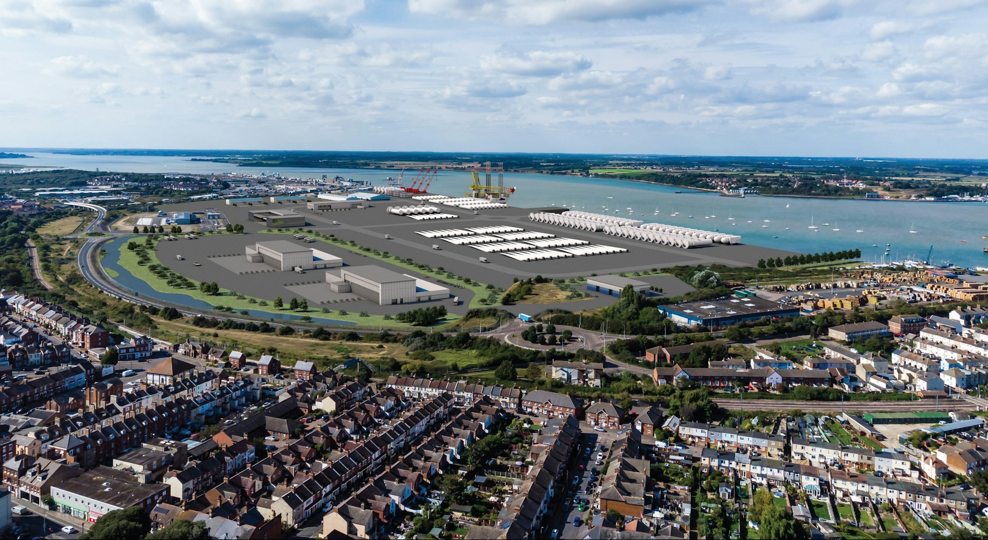 A CGI mock-up of the proposed Freeport East expansion